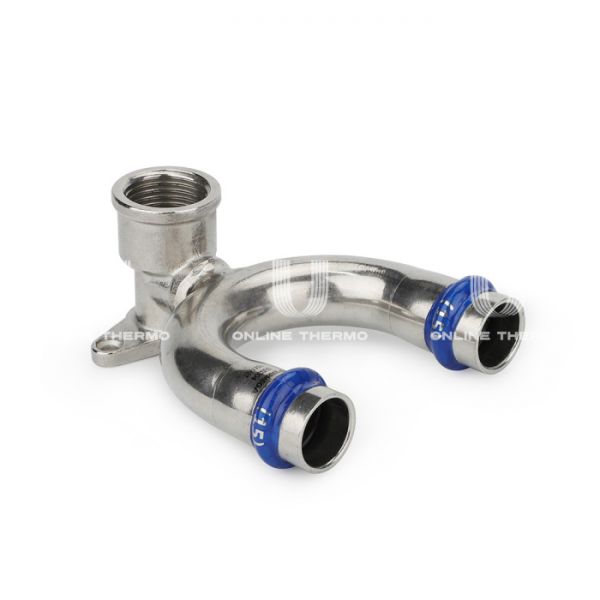 Водорозетка раструбная Varmega Inox Press с внутренней резьбой, проходная VM717001504, 15?1/2"