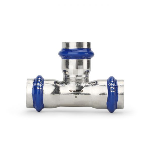 Тройник раструбный Varmega Inox Press VM718353535, 35?35?35 мм