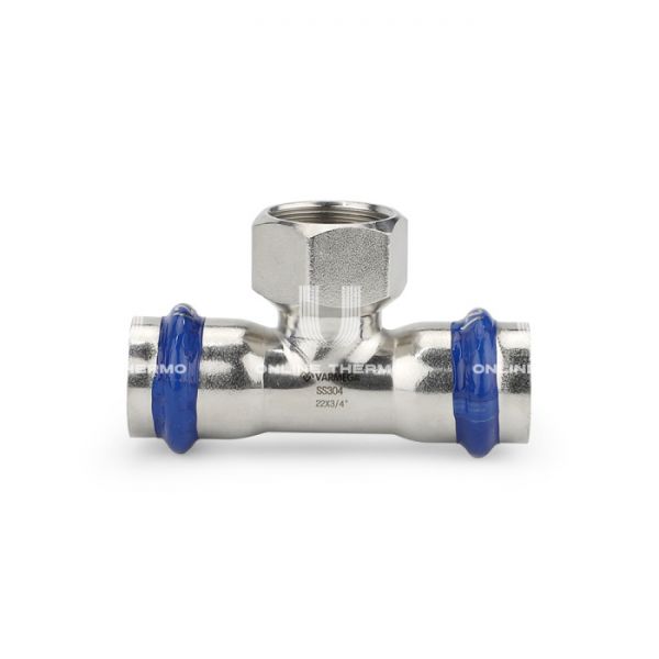 Тройник раструбный Varmega Inox Press с внутренней резьбой VM720540754, 54?1 1/4"?54