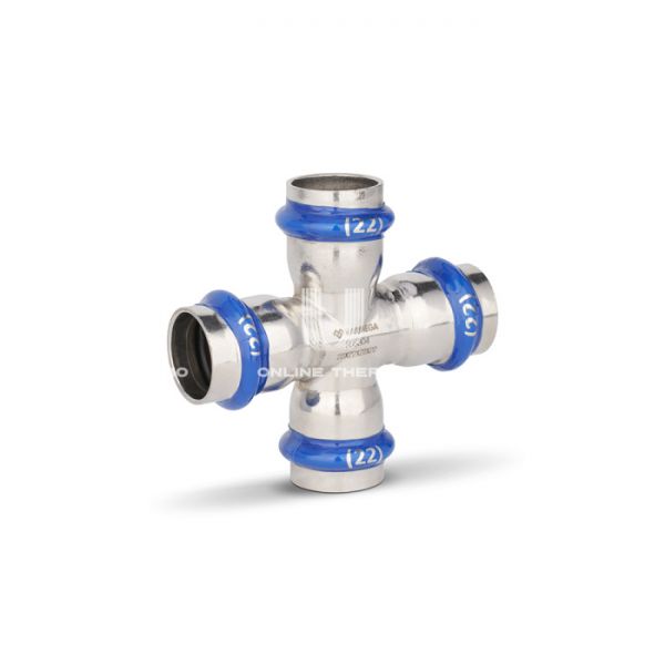 Крестовина раструбная Varmega Inox Press VM724001818, 18?18?18?18 мм