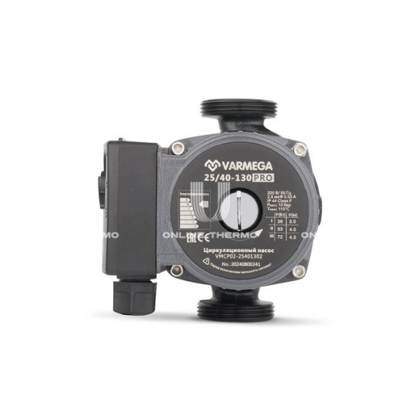 Насос циркуляционный Varmega VMCP02 PRO 25/40 130, VMCP02-25401302, с гайками