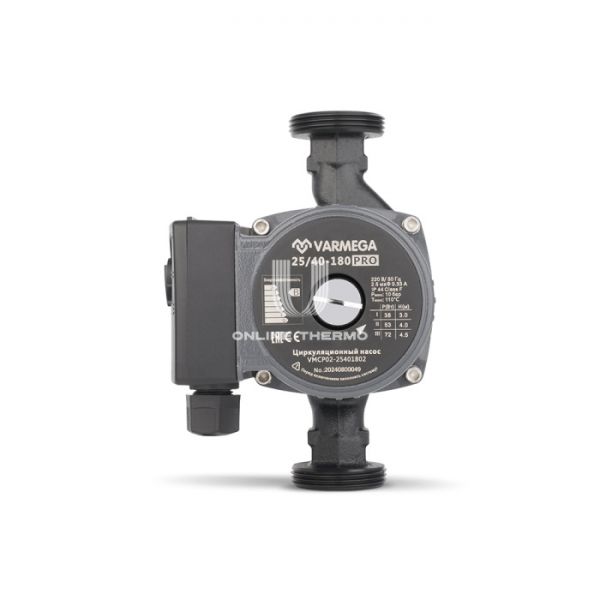 Насос циркуляционный Varmega VMCP02 PRO 25/40 180, VMCP02-25401802, с гайками
