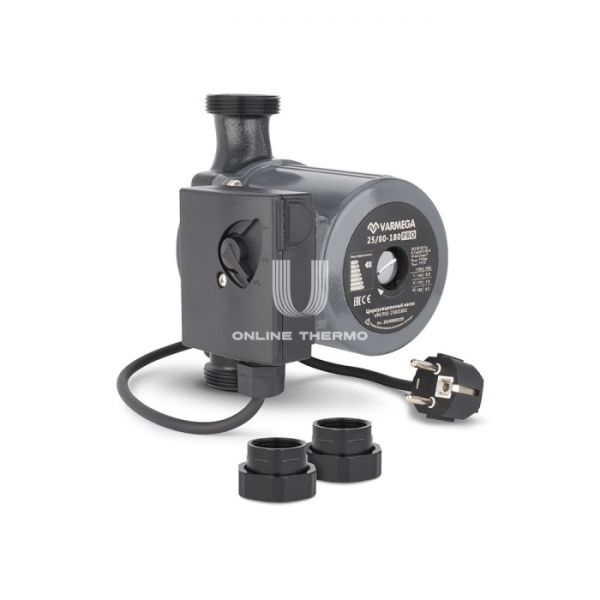Насос циркуляционный Varmega VMCP02 PRO 25/80 180, VMCP02-25801802, с гайками