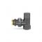 Запорный радиаторный клапан Varmega VMDV03-210404, 1/2" ВР-НР, угловой, черный
