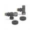 Комплект термостатический с запорным клапаном Varmega №3 VMDV12-210415, 1/2" x 3/4"EK ВР-НР, осевой, черный