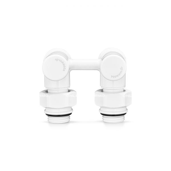 Узел нижнего подключения Varmega VMDV20-100415, 1/2"×3/4"EK НР, угловой, белый