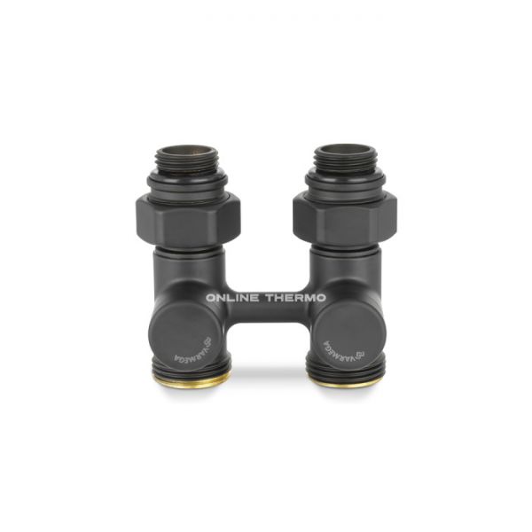 Узел нижнего подключения Varmega VMDV21-200415, 1/2"×3/4"EK НР, прямой, черный