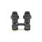 Узел нижнего подключения Varmega VMDV21-200415, 1/2"×3/4"EK НР, прямой, черный