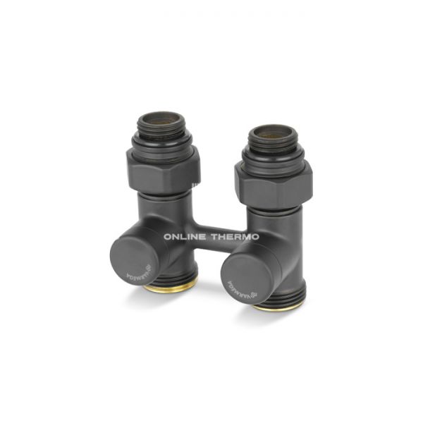 Узел нижнего подключения Varmega VMDV21-200415, 1/2"×3/4"EK НР, прямой, черный