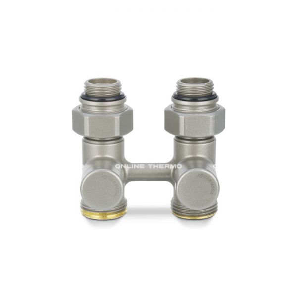 Узел нижнего подключения Varmega VMDV21-300415, 1/2"×3/4"EK НР, прямой, серый