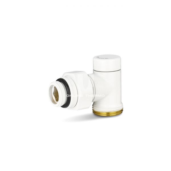 Узел нижнего подключения одинарный Varmega VMDV22-100415, 1/2"×3/4"EK НР, угловой, белый