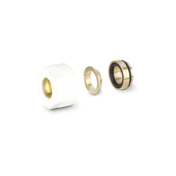 Резьбозажимное соединение (фитинг евроконус) Varmega VMDV30-101515, 3/4"EK для подключения медной трубки 15х1.0 мм, белый