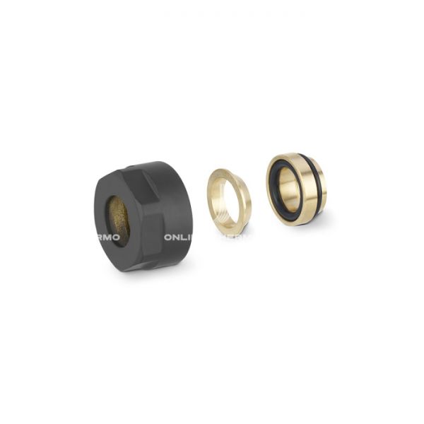 Резьбозажимное соединение (фитинг евроконус) Varmega VMDV30-201515, 3/4"EK для подключения медной трубки 15х1.0 мм, черный
