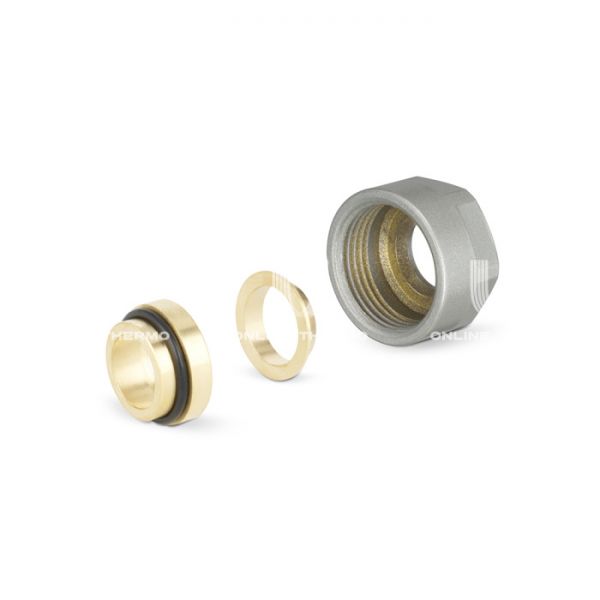 Резьбозажимное соединение (фитинг евроконус) Varmega VMDV30-301515, 3/4"EK для подключения медной трубки 15х1.0 мм, серый