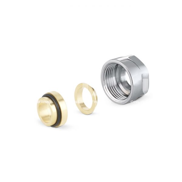 Резьбозажимное соединение (фитинг евроконус) Varmega VMDV30-401515, 3/4"EK для подключения медной трубки 15х1.0 мм, хром