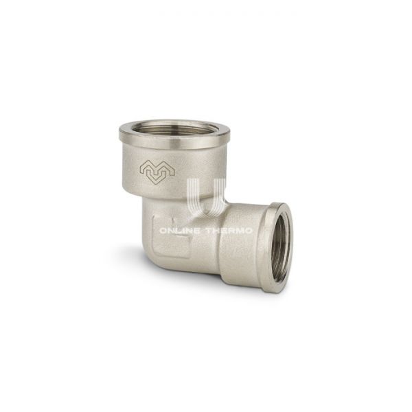 Угольник переходной с внутренней резьбой Varmega ВР-ВР 1"x1/2", VMTF04-N000604, никелированный