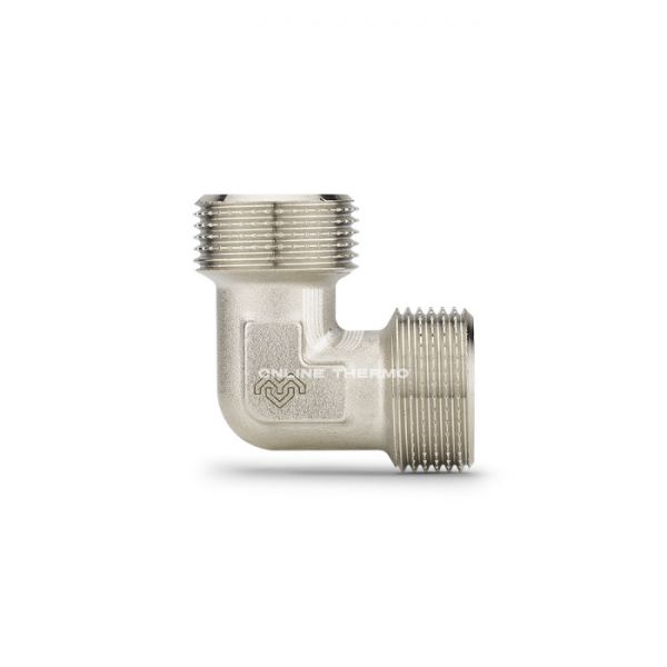 Угольник равносторонний с наружной резьбой Varmega НР-НР 3/4", VMTF05-N000505, никелированный