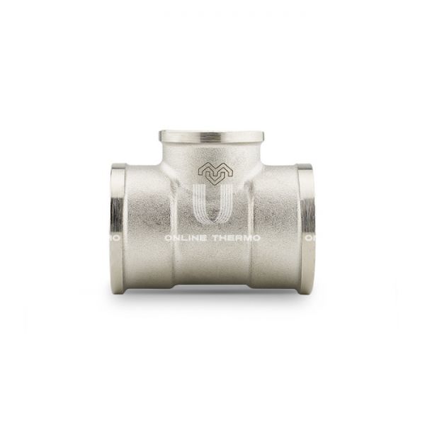 Тройник переходной с внутренней резьбой Varmega ВР 1"x3/4"x1", VMTF10-N060506, никелированный