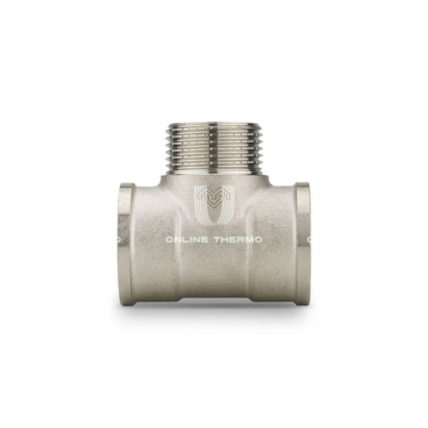 Тройник равносторонний с внутренней и наружной резьбой Varmega ВР-НР-ВР 3/4", VMTF12-N050505, никелированный