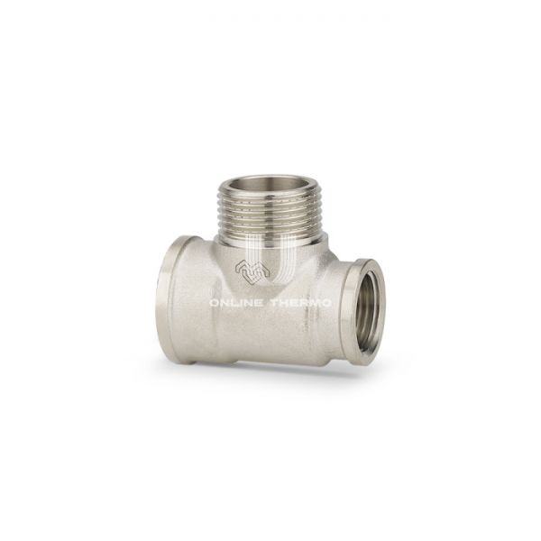 Тройник переходной с внутренней и наружной резьбой Varmega ВР-НР-ВР 3/4"x3/4"x1/2", VMTF16-N050504, никелированный