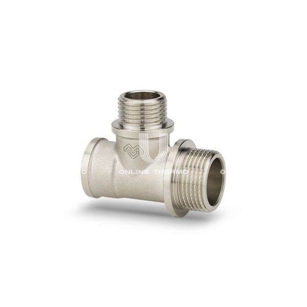 Тройник переходной с внутренней и наружной резьбой Varmega НР-НР-ВР 3/4"x1/2"x1/2", VMTF17-N050404, никелированный