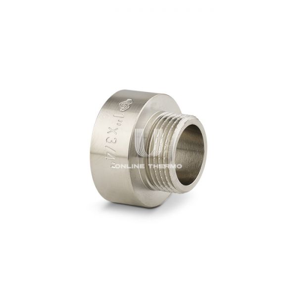 Переходник с внутренней и наружной резьбой Varmega ВР-НР 1"x3/4", VMTF26-N000605, никелированный