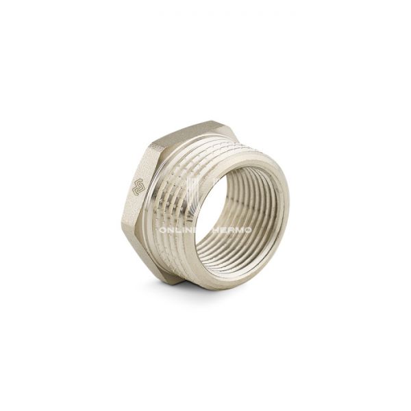 Футорка с наружной резьбой Varmega НР 1 1/2"x1", VMTF33-N000806, никелированная