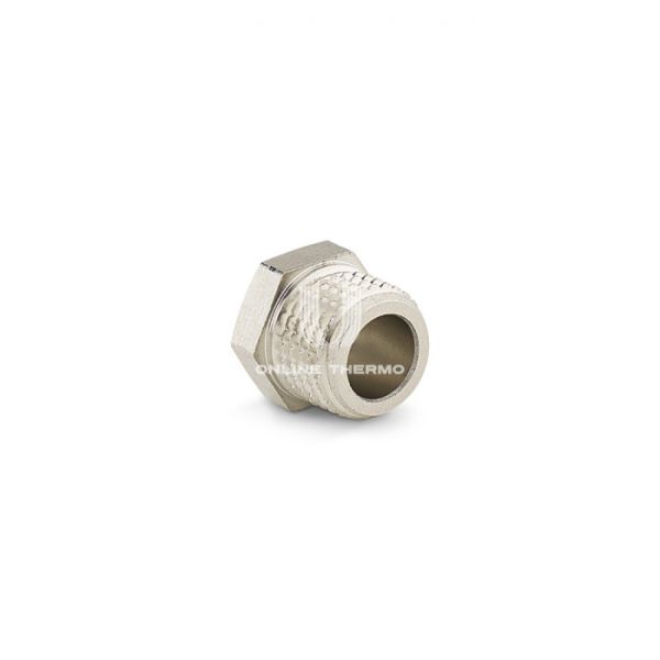 Заглушка с наружной резьбой Varmega НР 3/8", VMTF34-N000003, никелированная