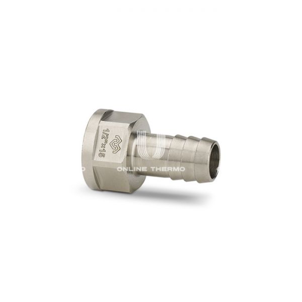 Штуцер с внутренней резьбой Varmega ВР 1/2"x10 мм, VMTF46-N000410, никелированный
