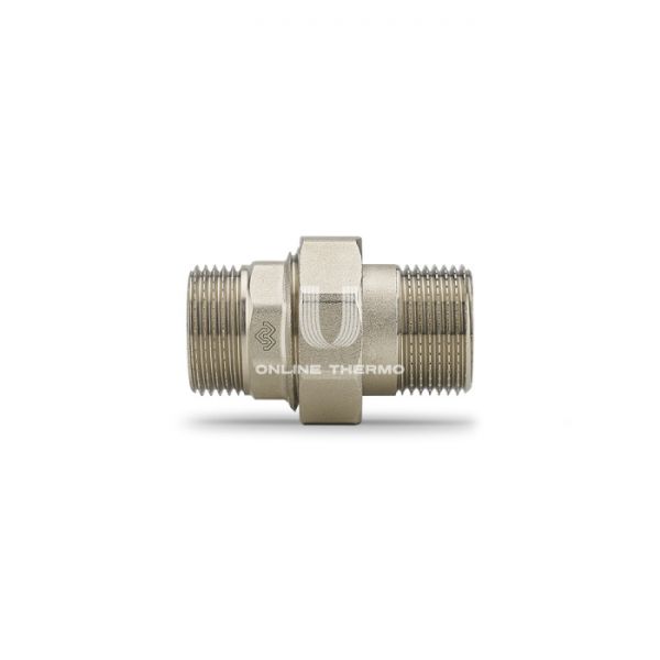 Прямое разъемное соединение Varmega НР-НР 1/2", VMTF56-N000404, с уплотнением o-ring, никелированное