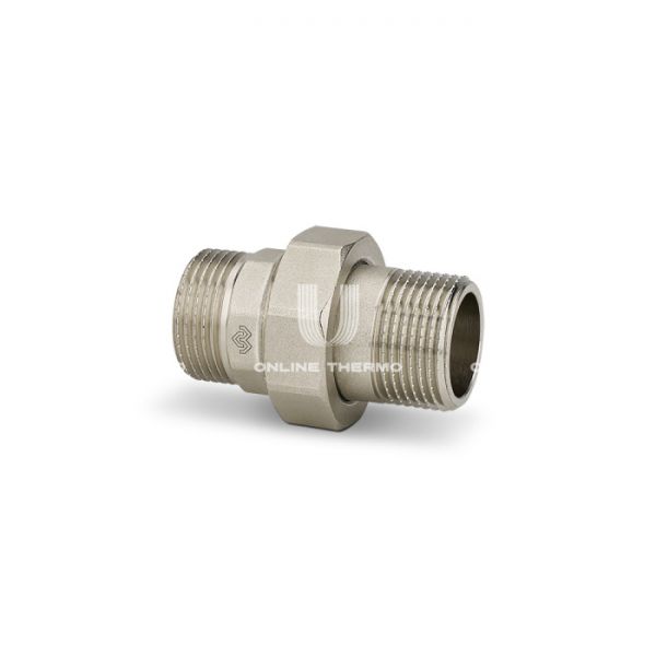 Прямое разъемное соединение Varmega НР-НР 3/4", VMTF56-N000505, с уплотнением o-ring, никелированное