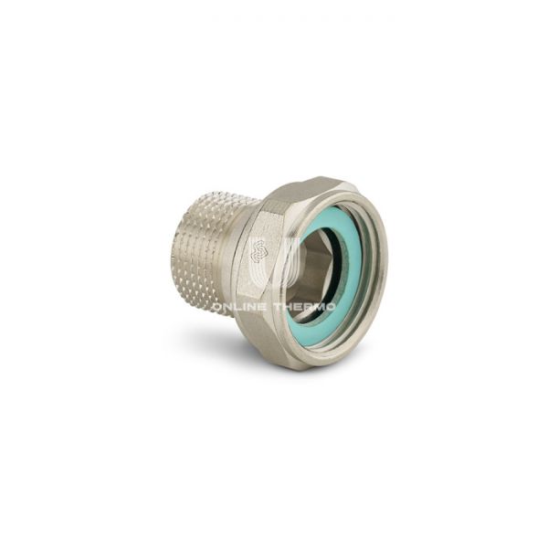 Соединитель переходной Varmega с НГ ВР-НР 1"x3/4", VMTF58-N000605, с плоским уплотнением, никелированный