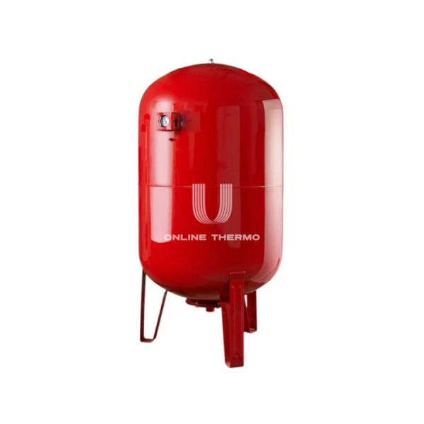 Расширительный мембранный бак Waterstry CW-LV, 1000 л, красный, вертикальный, напольный на ножках, с манометром
