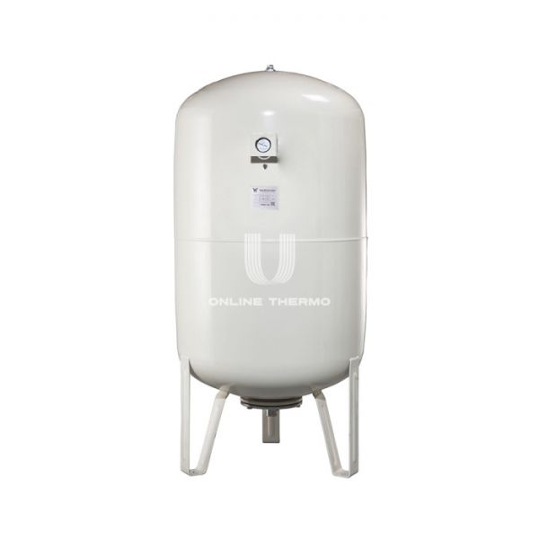 Расширительный мембранный бак Waterstry CW-LV, 1500 л, серый, вертикальный, напольный на ножках, с манометром