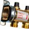 Распределительный коллектор (группа) для отопления Watts HKV-2 10004172 ВР 1", на 2 контура 3/4" ЕК, латунь, с концевыми группами