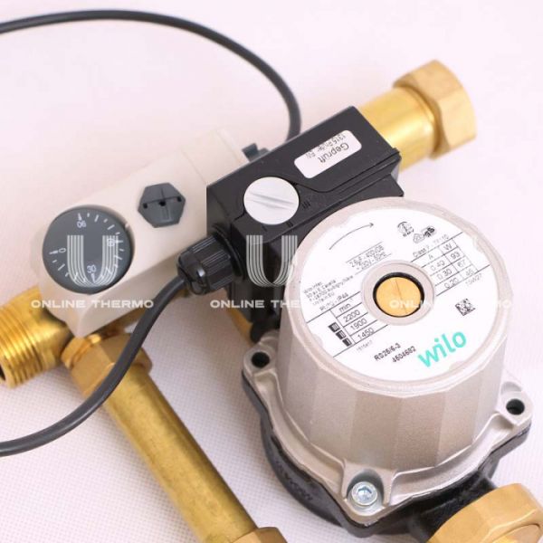 Насосно-смесительный узел (группа автономной циркуляции) для напольного отопления Watts Isotherm 10023372 1" с насосом Wilo RS 25/6-3