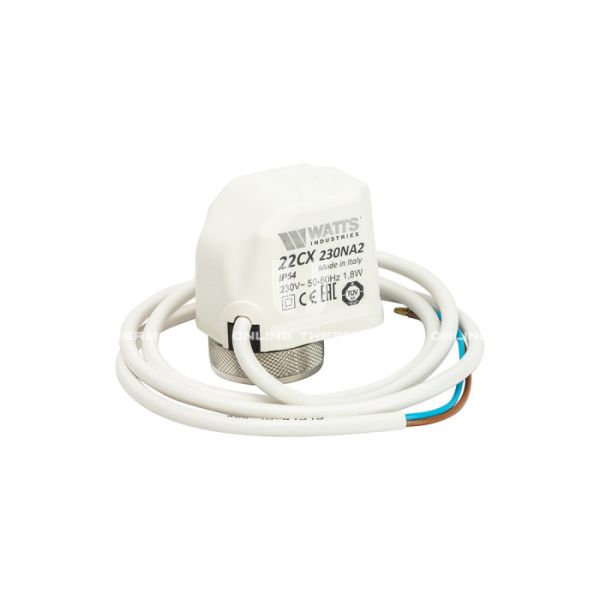 Термоэлектрический сервопривод Watts 22CX230NC2 10029671, 230 В, 2-х позиционный, нормально закрытый