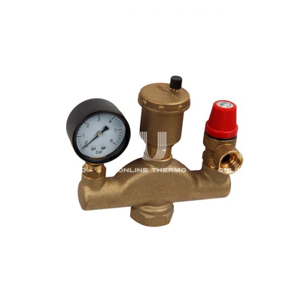 Группа безопасности котла Wester SGO0.06.0430 1" ВР, консоль из латуни, до 50 кВт