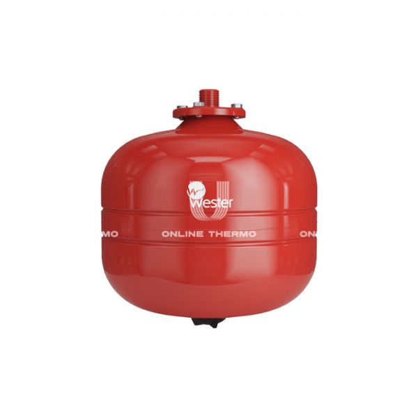 Расширительный бак для отопления Wester WRV12, 12 л, красный, вертикальный, подвесной