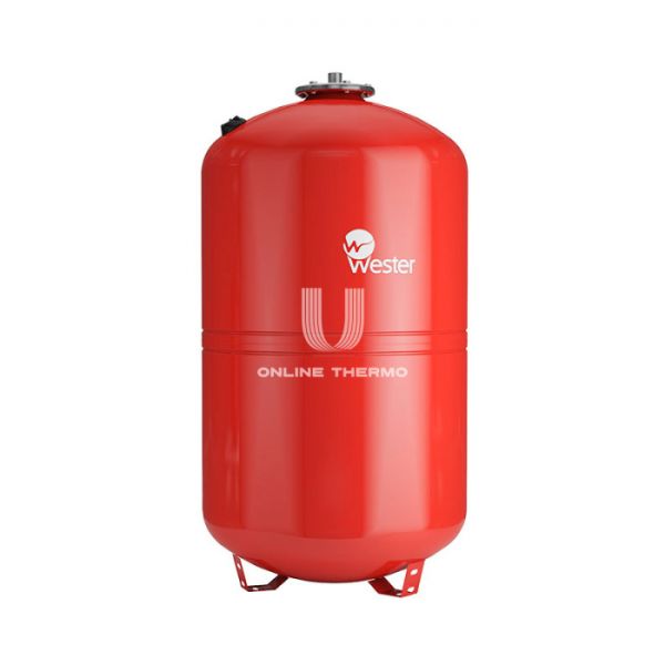 Расширительный бак для отопления Wester WRV150, 150 л, красный, вертикальный, напольный на ножках