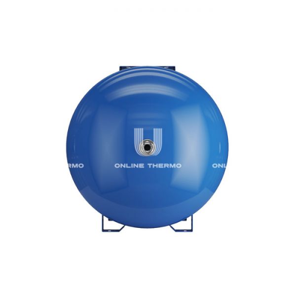 Гидроаккумулятор (расширительный бак) для водоснабжения Wester WAO100, 100 л, cиний, горизонтальный, напольный на ножках