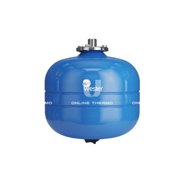 Гидроаккумулятор (расширительный бак) для водоснабжения Wester WAV12, 12 л, cиний, вертикальный, подвесной