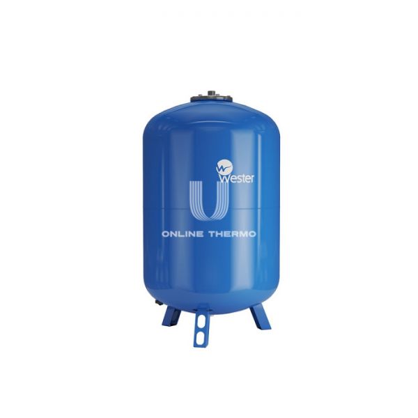 Гидроаккумулятор (расширительный бак) для водоснабжения Wester WAV300 top, 300 л, cиний, вертикальный, напольный на ножках