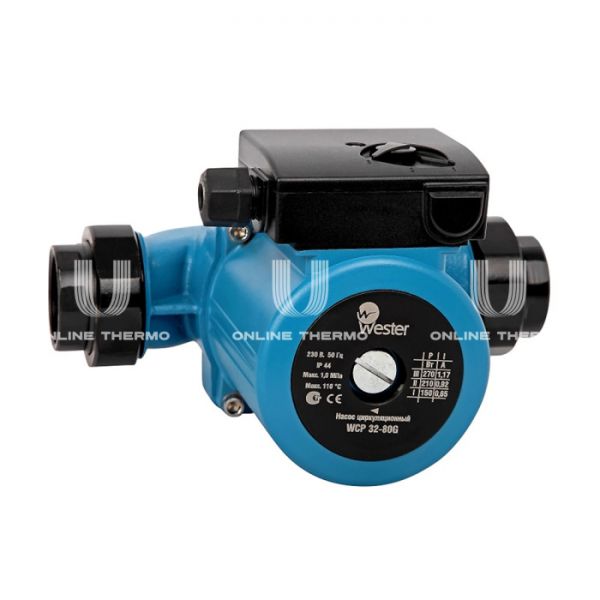 Насос циркуляционный Wester WCP 32-80G , 0-18-0060, база 180 мм, с гайками