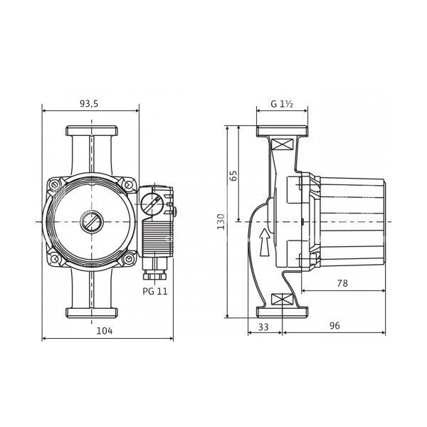 Циркуляционный насос Wilo STAR-RS 25/6-130, база 130 мм