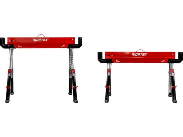 Козлы строительные регулируемые Wortex SAS 1180 макс 590 кг, высота 617-815 мм, длина 1085 мм(возможна сборка стола из двух козел)