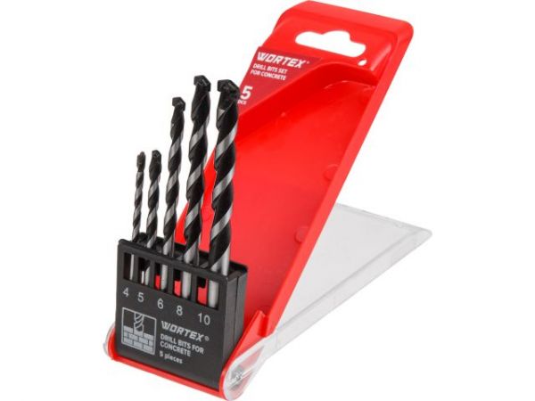 Набор сверл по бетону 5 шт. WORTEX