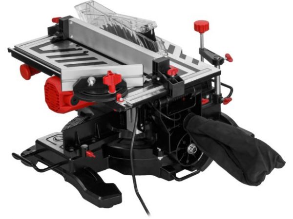 Торцовочная пила комбинированная WORTEX MS 2520-2 LMB в кор. 2000 Вт, 255 мм, глуб. 78 мм,  стол 60(2000 Вт, 255х30.0 мм, глуб. до 78 мм, шир. до 128 мм, лазер, стол 445х287 мм, пропил на столе 60 мм)