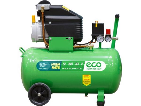 Компрессор ECO AE-501-3 коаксиальный(260 л/мин, 8 атм, коаксиальный, масляный, ресив. 50 л, 220 В, 1.80 кВт)