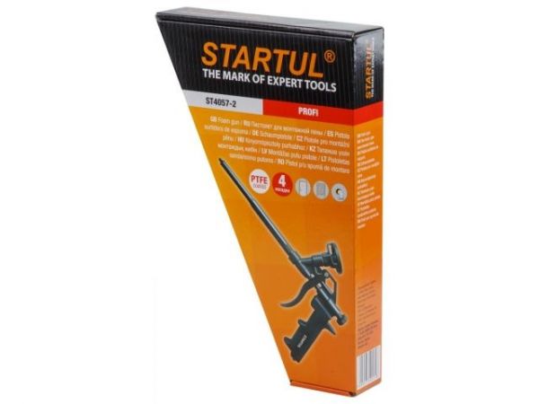 Пистолет для монтажной пены тефлоновый STARTUL PROFI (ST4057-2)(в комплекте 4 насадки)